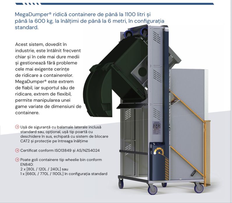 Echipamente pentru ridicarea containerelor