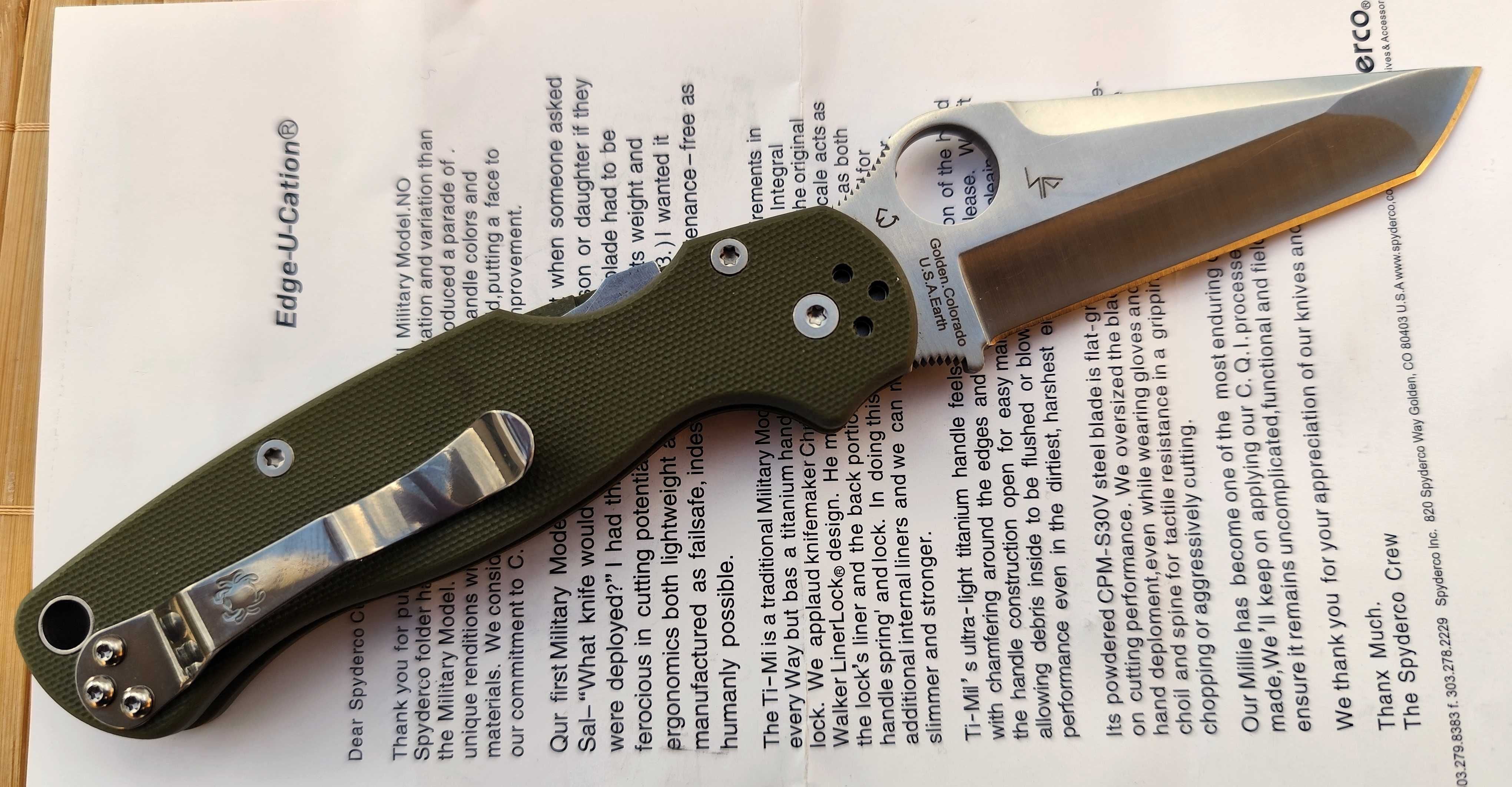 Spyderco Paramilitary 2 Exclusive Tanto