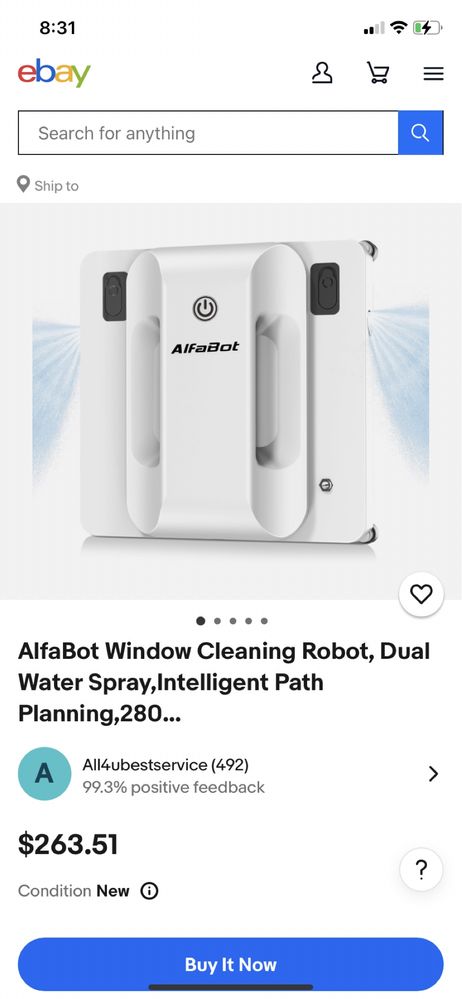 Робот за почистване на прозорци AlfaBot, 4500PA