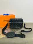 Borseta Louis Vuitton Trio Messenger Black Damier Calitate Premium