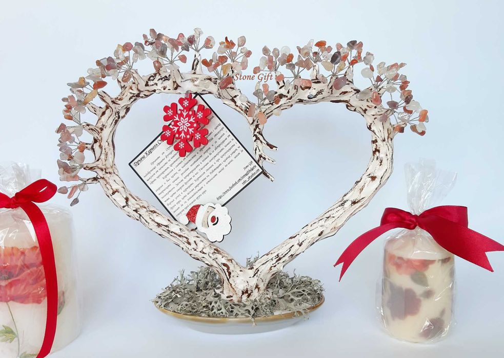 Дръвче Полускъпоценни Камъни, Подарък Коледа, Подарък Нова Година