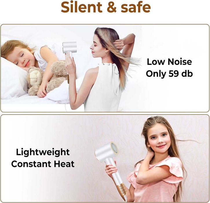 UKLISS 1400W сешоар за бързо съхнене, 110 000 оборота в минута