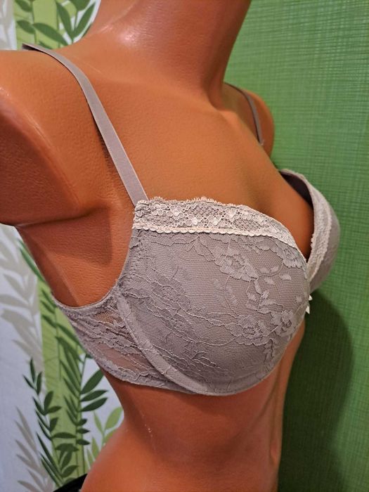 Sutien 80D No Secret, culoare Bej, Crem, materal poliester elastan