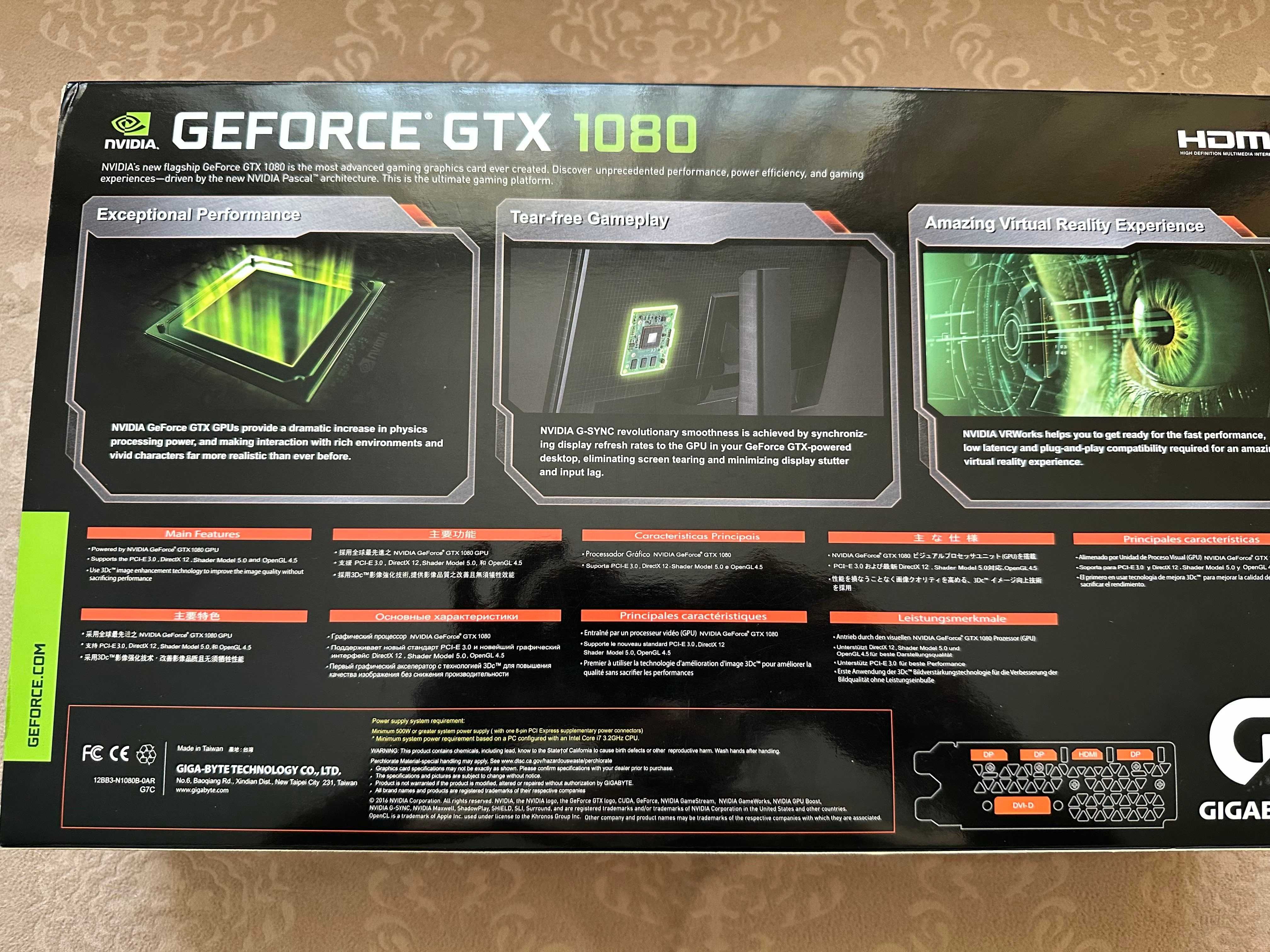 Видеокарта Nvidia GTX1080 8GB GDDR5X Founder's Edition