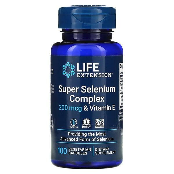 Life Extension, суперкомплекс селена с витамином E, 200 мкг, 100 веге