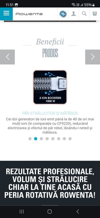 Perie rotativa de par/ uscător de par