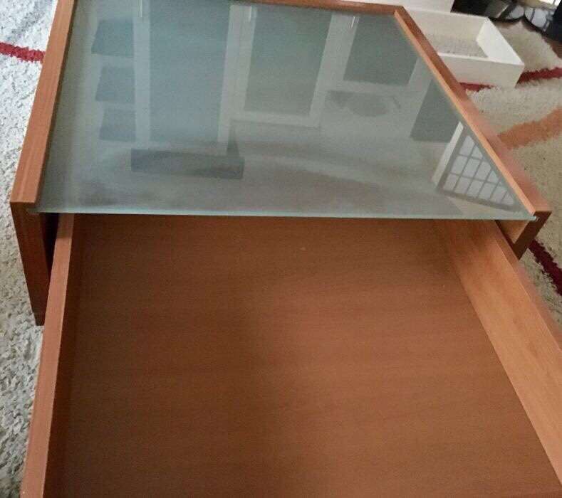 Masuta Mobexpert cu sertar si sticla sablata