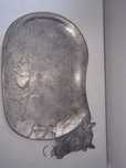 Platou metalic vintage Vandor Imports 1979 formă de vacă, 47x26 cm