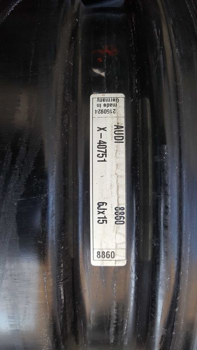 Vând Jante tablă oțel R15 Audi, VW