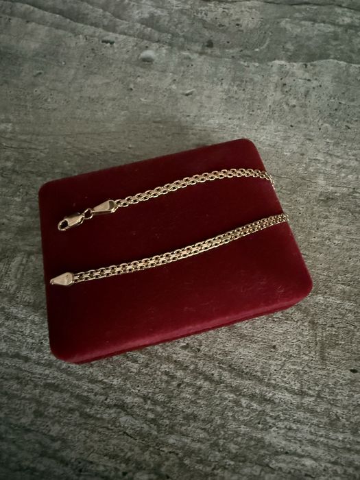 Золотая цепочка на руку 18 размер