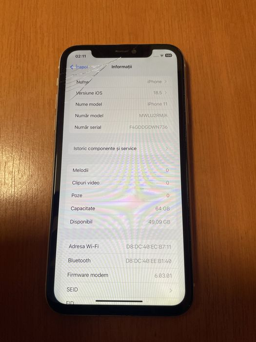 Iphone 11 , White , 64GB