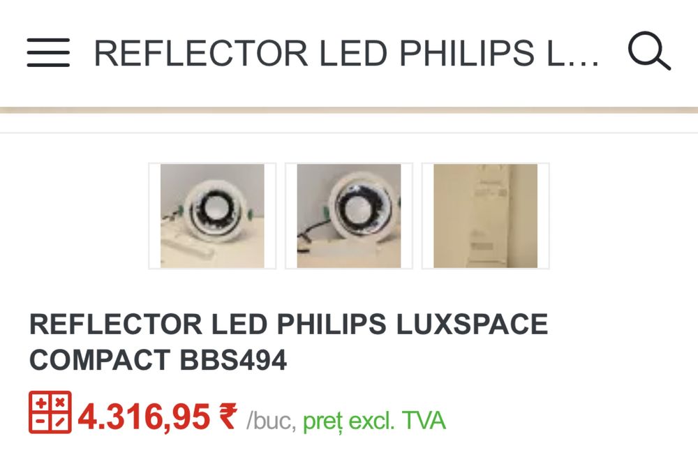 Reflector led Philips BBS 494/490