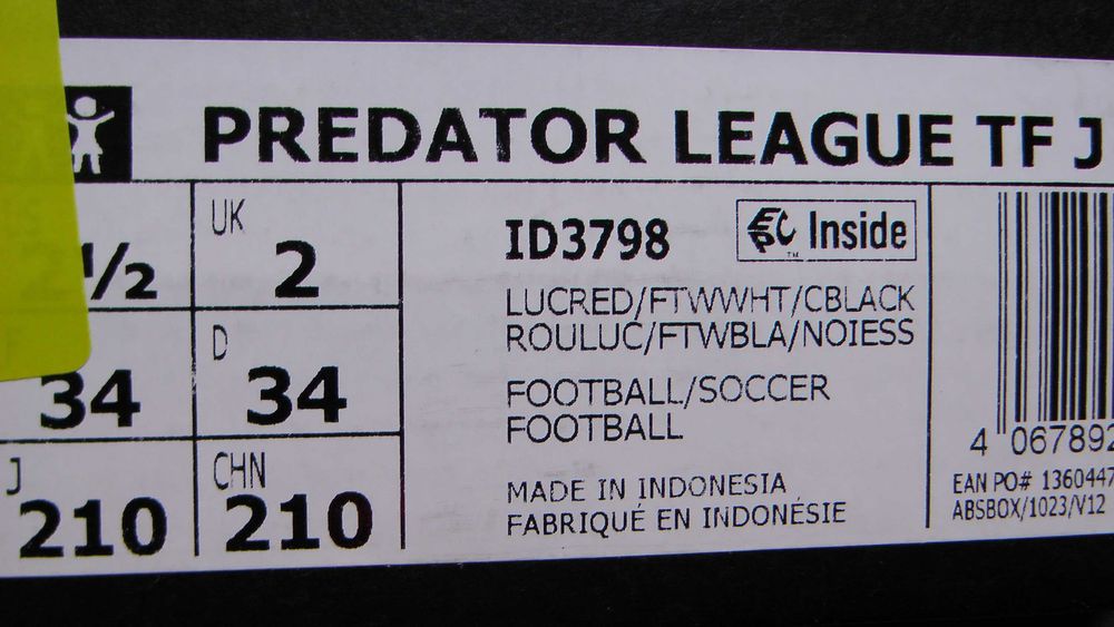 Ghete fotbal sintetic NOI Adidas Predator League marimea 34
