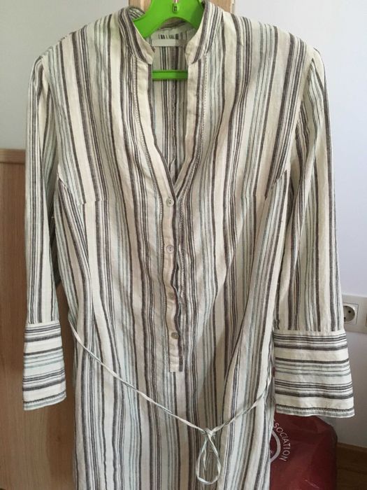 Продавам рокля /тип риза/ 100% лен с дълъг ръкав - 20 лева