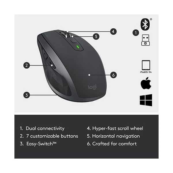 Mouse Wireless Bluetooth Logitech MX Anywhere 2S 910-005153 nouSigilat