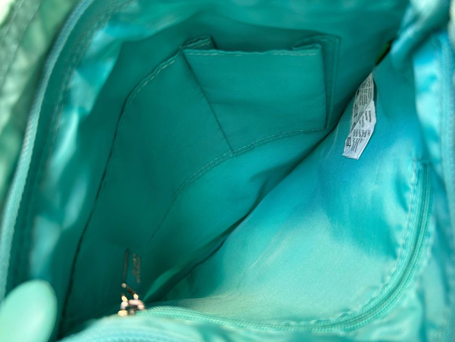 Benetton малка текстилна чанта в светло зелен цвят