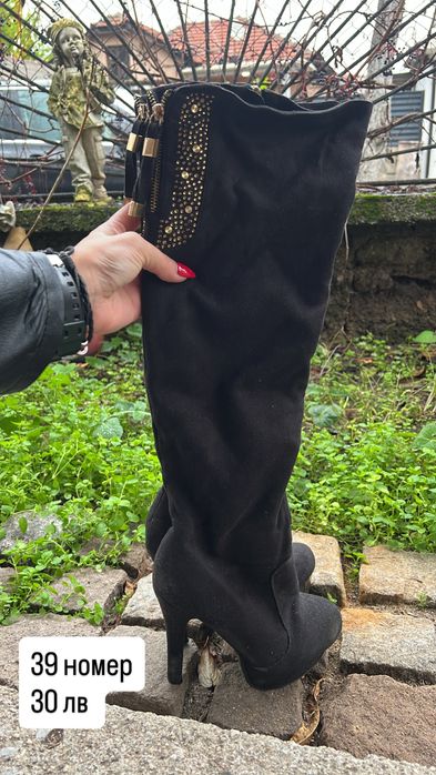 Ботуши на ток от велур