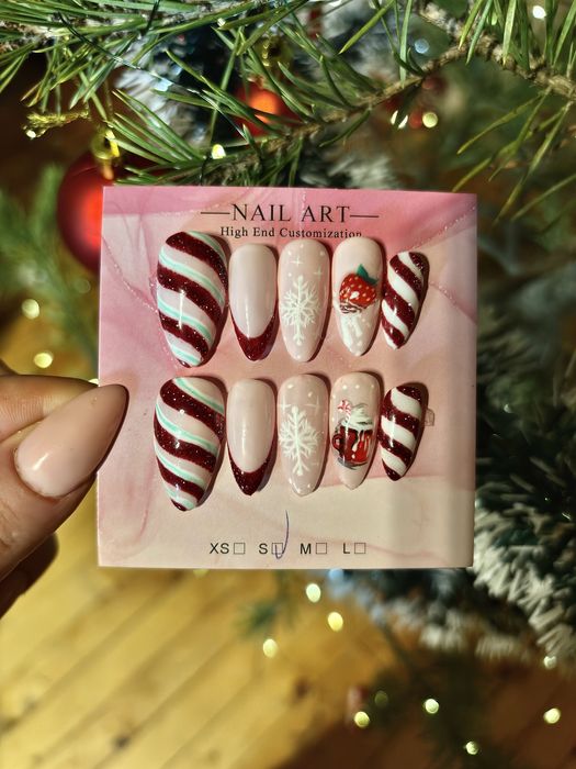 Press on изкуствени нокти Коледни