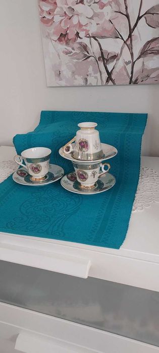 Три сета за чай/кафе от фин костен порцелан