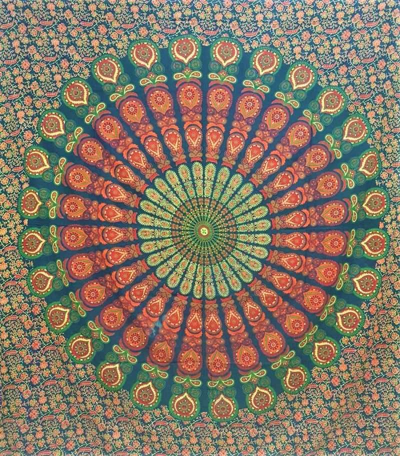 Panza decorativa Mandala, Bumbac 100%, India, 230*210 cm