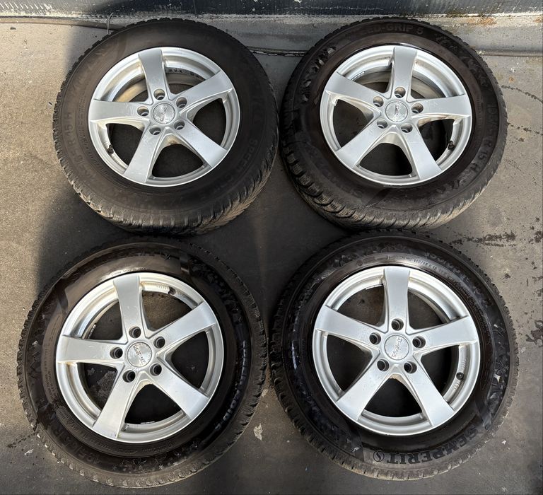 Jante Dezent 5x112 cu Anvelope de Iarnă Semperit 195/65 R15