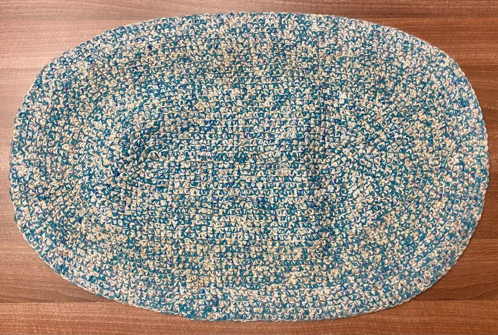 Covor de baie lucrat manual 75*47cm (nou)