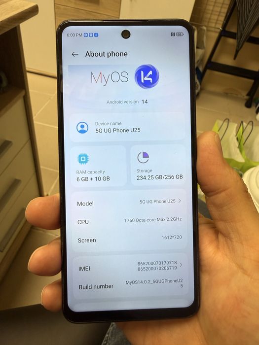 Vivacom UG Phone U25 6/256gb  - перфектен