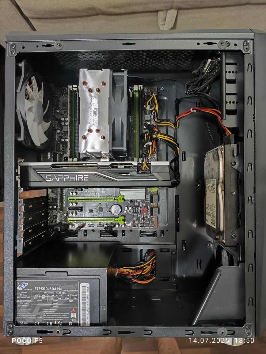 Отличный игровой компьютер (кейс) 4/8,16ОЗУ, NVME, HDD 1tb, rx570