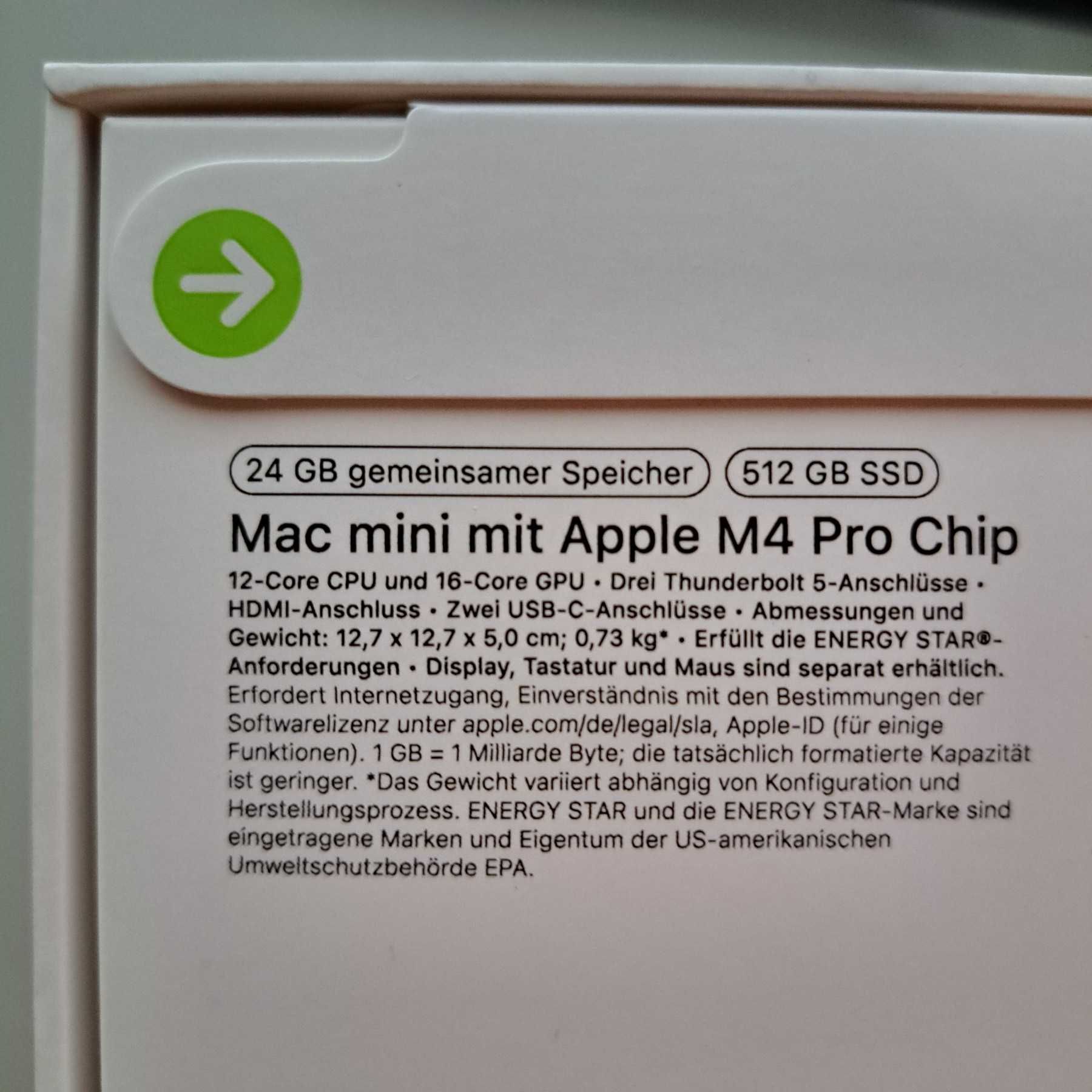 Mac Mini M4 PRO 24GB  RAM, 512 GB SSD, 12 и 16-ядрен GPU НОВ В КУТИЯ