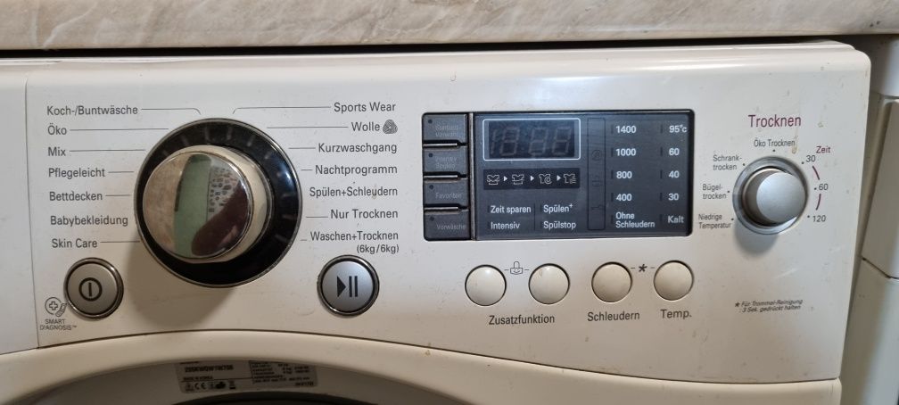 Комбенирана перялня LG 9 / 6