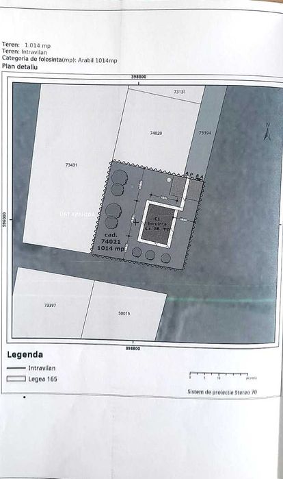 Teren ptr casă în Câmpenești-Apahida 1014 mp. intravilan.
