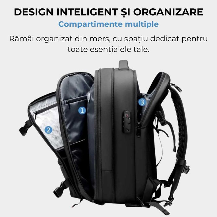 Rucsac de calatorie cu Vacuum, Bagaj de mana, Rucsac Multifunctional
