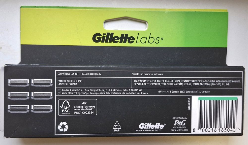 Rezerve Gillette Labs, Aparat Labs
