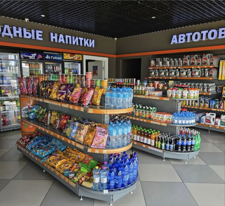 Доконлар учун полкалар, Темир стеллаж, Прилавка, Витрина, Токча,