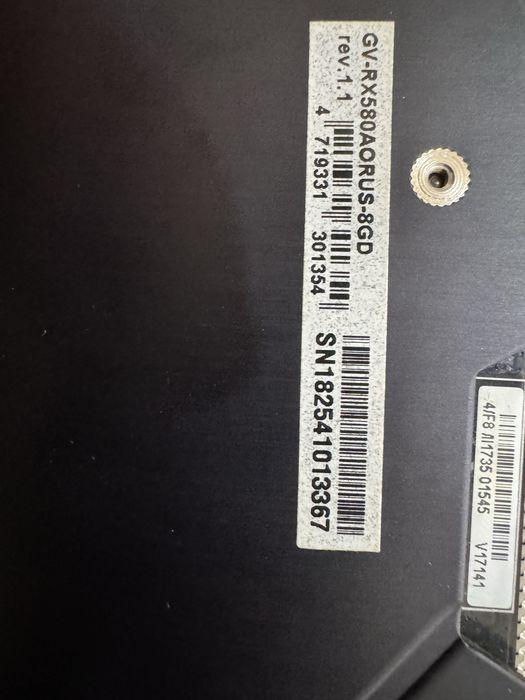 Video karta Aorus rx 580 DDR5 8gb