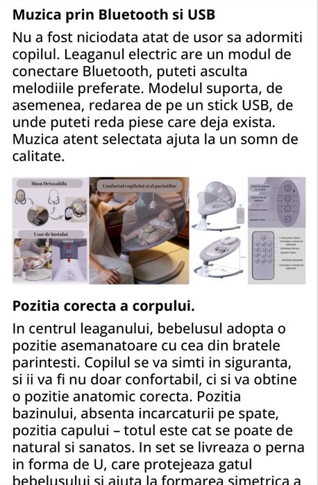 Balansoar electric bebelusi