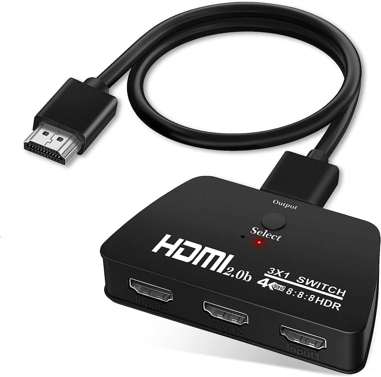 HDMI превключвател,3 входа 1 изход,4K 60Hz, 4K,3D,PS4,конзоли,компютри