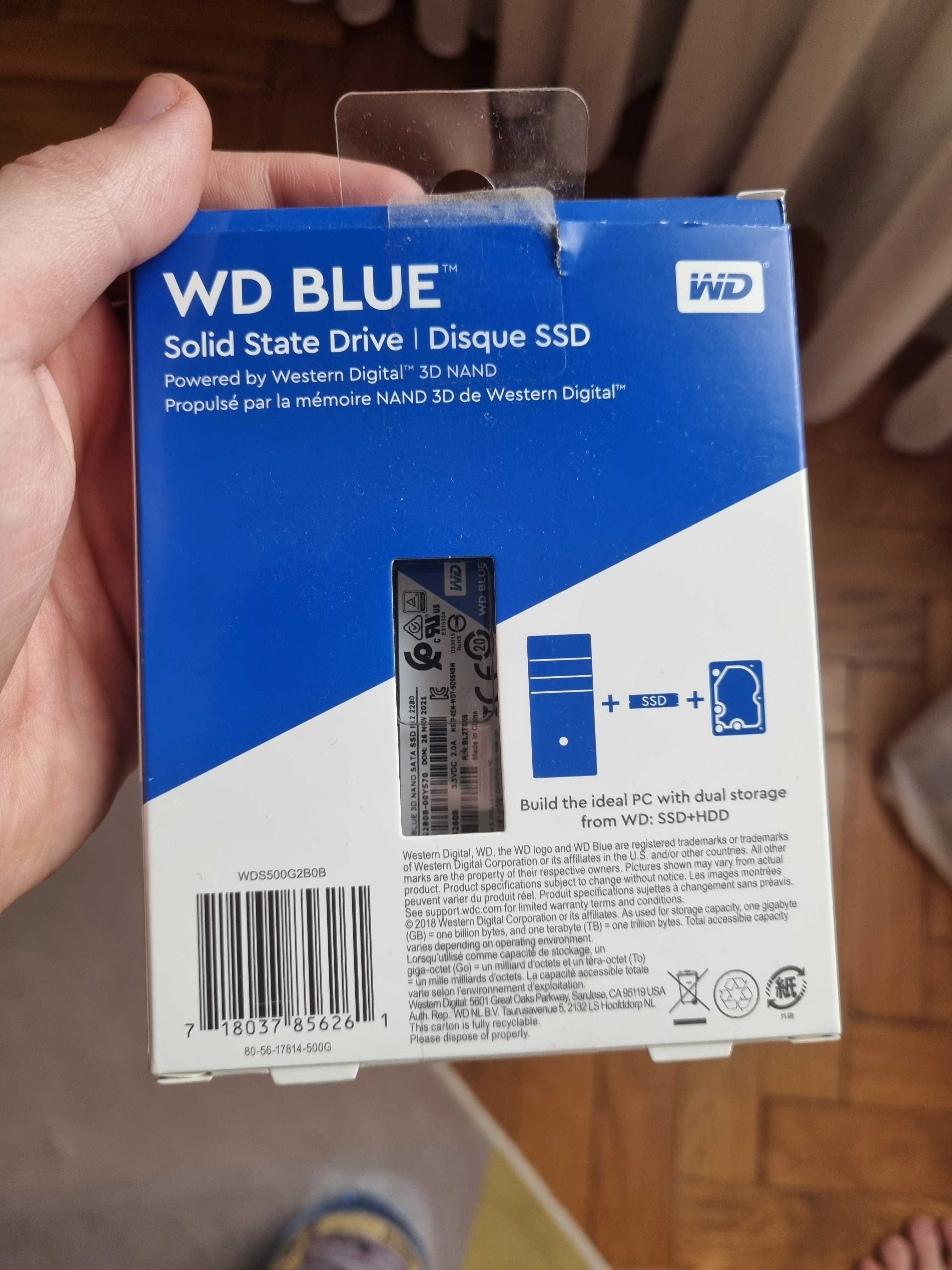 SSD WD Blue 3D NAND 500GB SATA-III M.2 2280