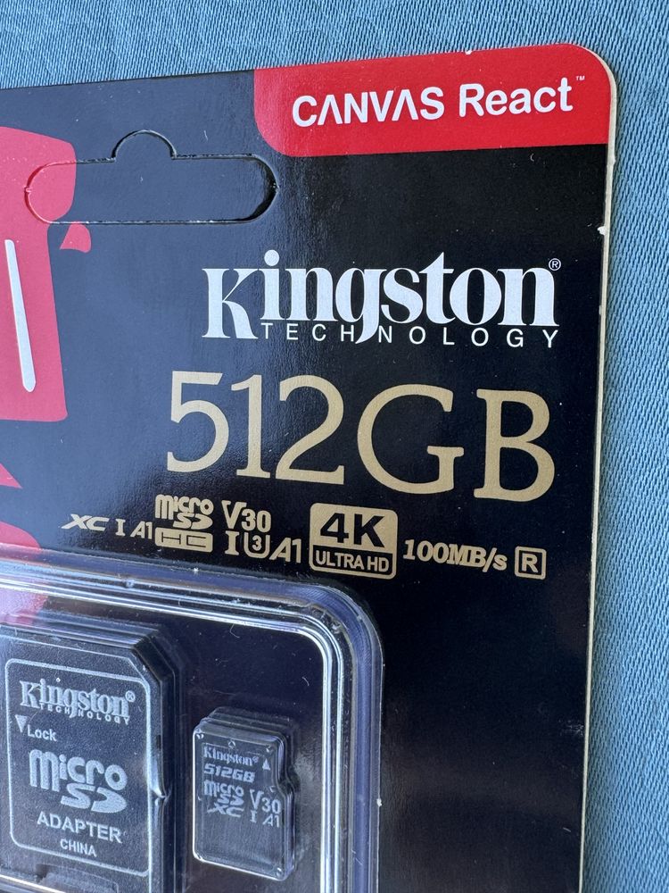Micro SD карта с памет 512 GB , Kingston