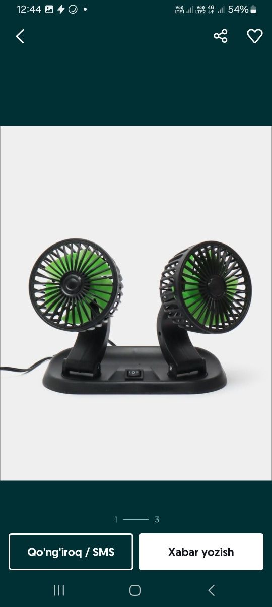 Mini ventilyator moshina uchun
