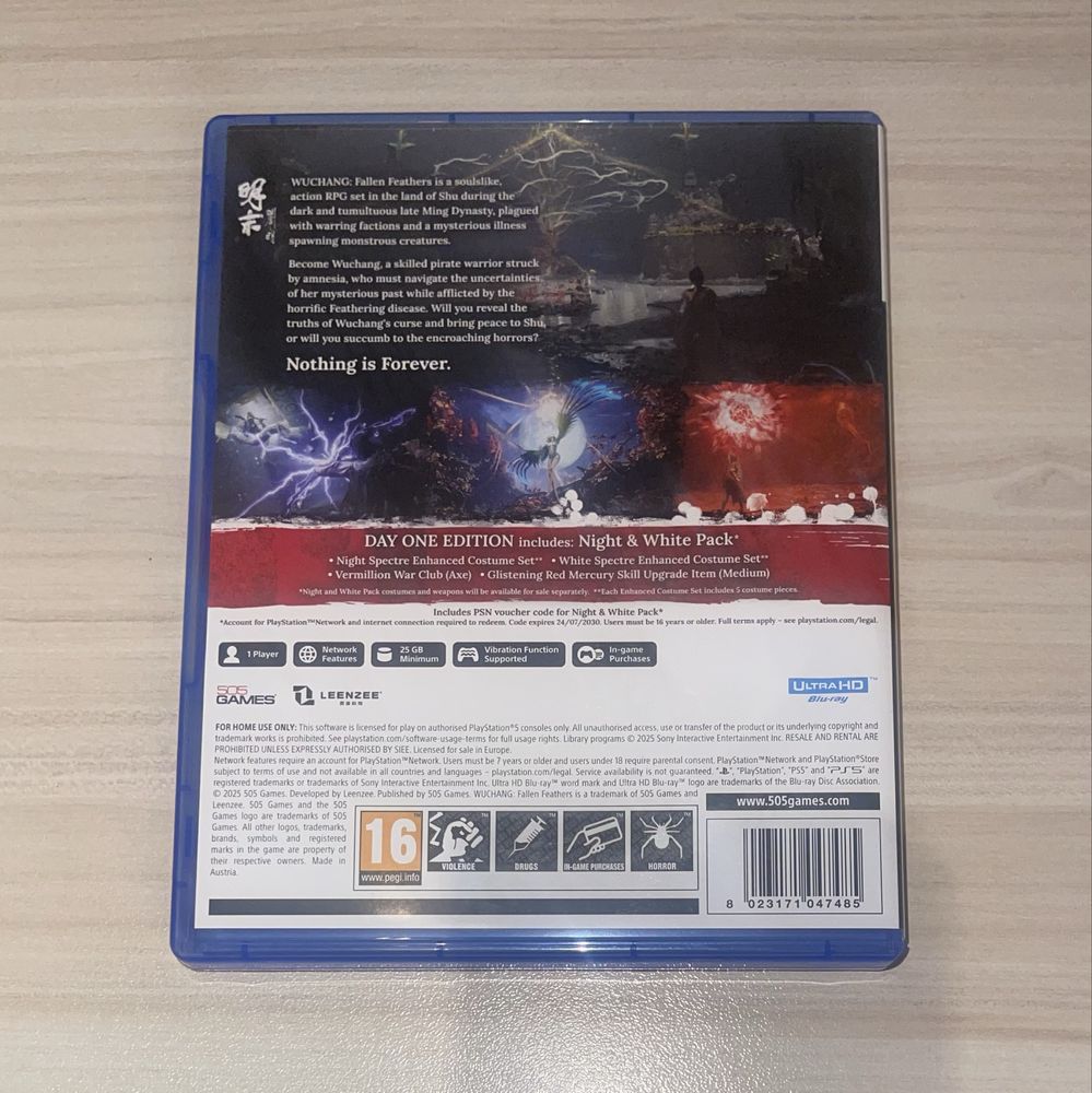 Wuchang Fallen feathers за ps5 (пс5)