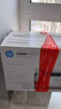 Принтер HP 107w с новым картриджем