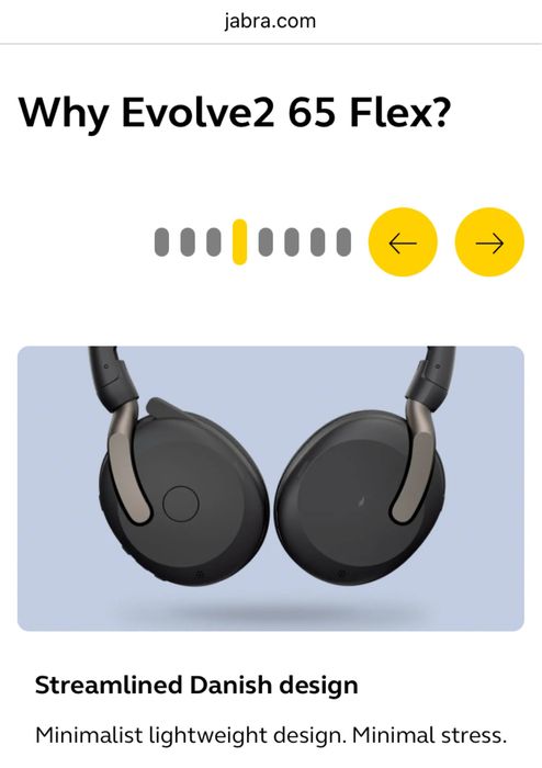 Casti stereo cu microfon Jabra Evolve2 65 Flex Link390c WIFI USBC Qi