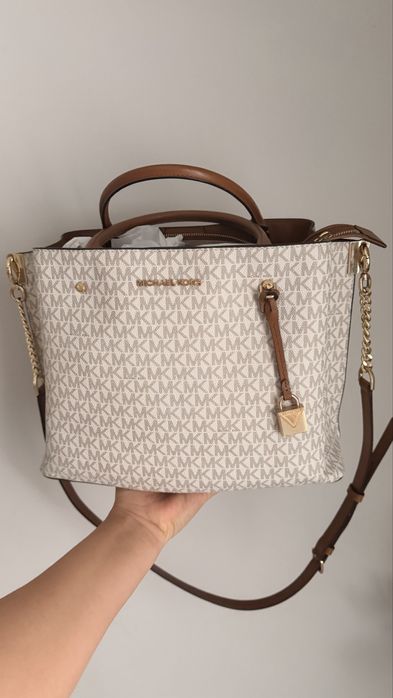 Geanta kors maro/crem