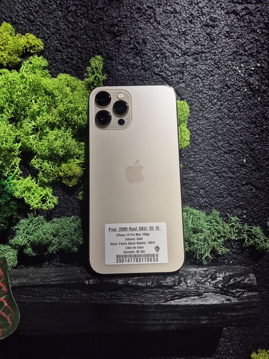 iPhone 12 Pro Max 128gb Gold Neverlocked Bat 100%/Fact+Garantie