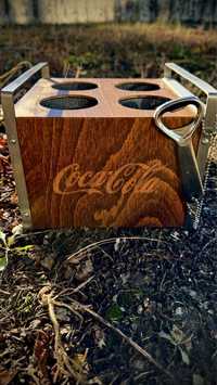 Cutie lemn coca cola suport sticle coca cola de colectie