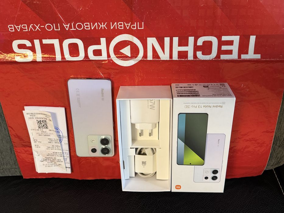 КАТО НОВ 256GB Redmi Note 13 Pro Гаранция Technopolis 2026г. Purple