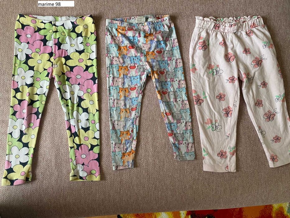Lot pantaloni egari set cu bluza copii marime 98 2-3 ani