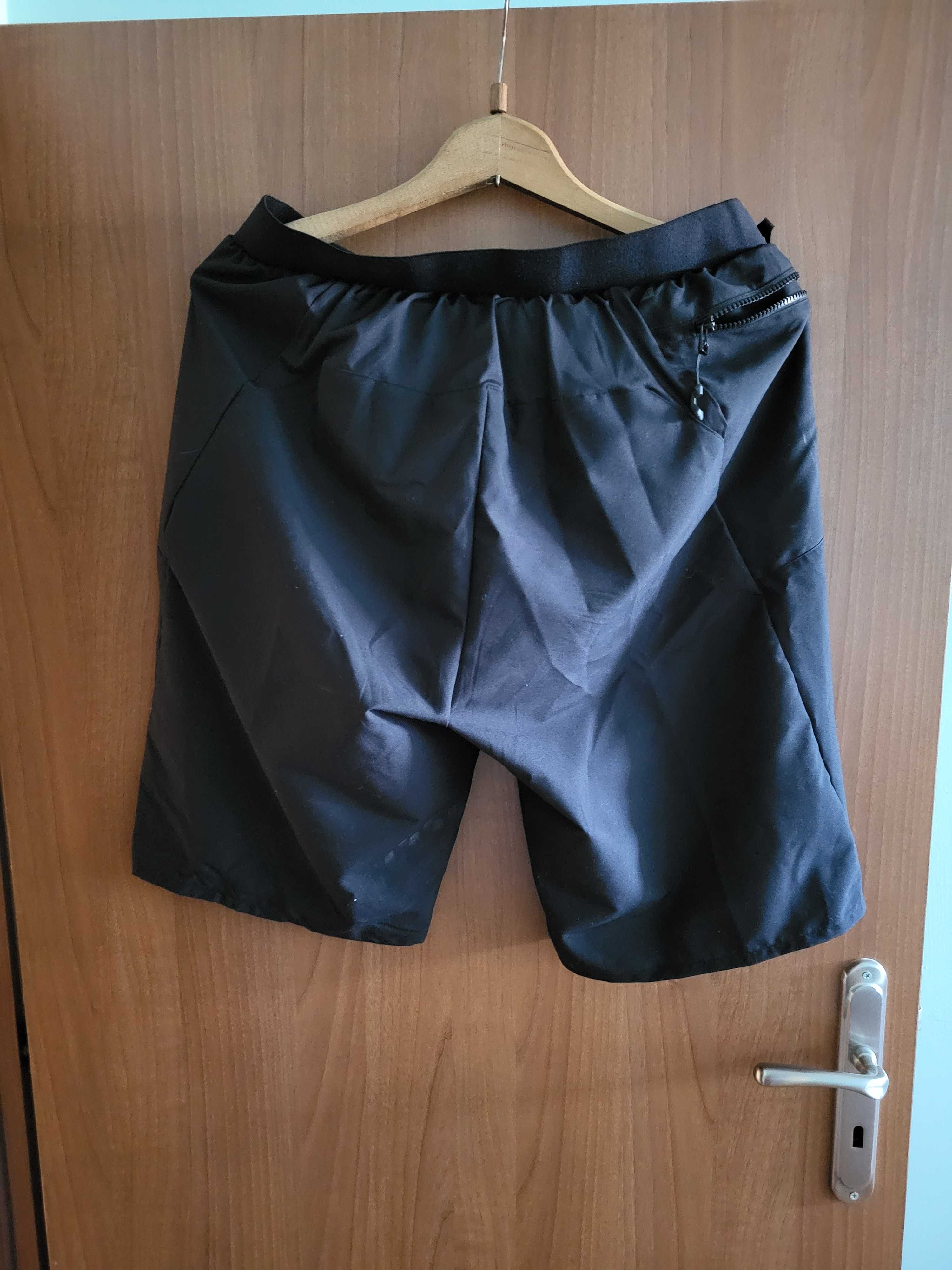 Мъжки къс панталон за планинско колоездене expl 100, черен, размер XL