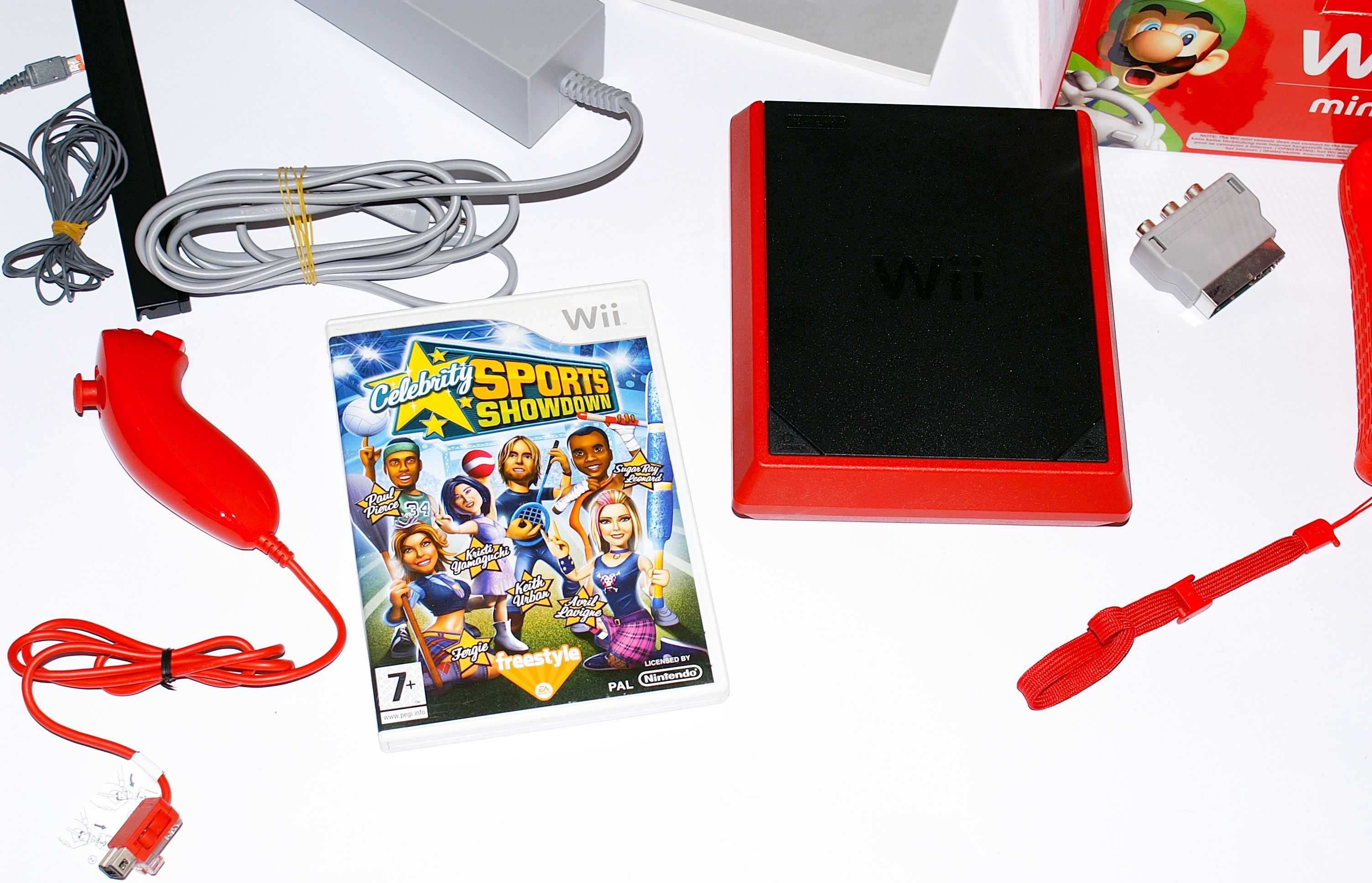 Nintendo Wii Mini пълен комплект Нинтендо мини + подарък игра